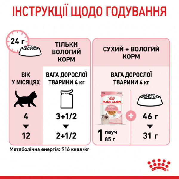 Вологий корм для кошенят ROYAL CANIN KITTEN IN JELLY 85 г * 12 шт