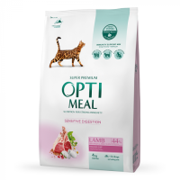 Сухой корм Optimeal Adult Cat Lamb Sensitive для взрослых кошек с чувствительным пищеварением 650 г (ягненок)