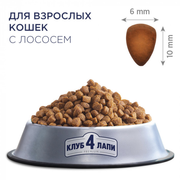 Сухий корм Клуб 4 лапи Premium з лососем для дорослих кішок 300 г