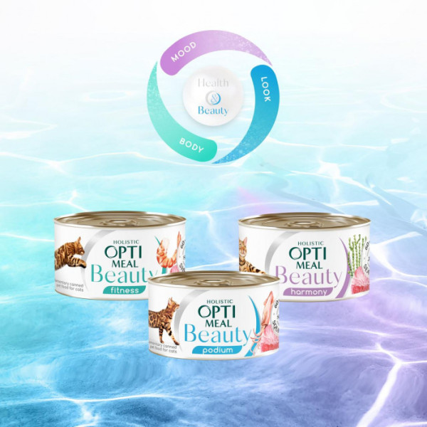 Вологий корм Optimeal Beauty Harmony для котів "Смугастий тунець у желе з морськими водорослями" 70 г