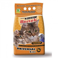Super Benek (Супер Бінек) Бентонітовий наповнювач Універсальний для котячого туалету без аромату 5 л