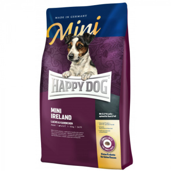Happy Dog (Хеппі Дог) Mini Ireland — Сухий корм для собак дрібних порід для шкіри та нормалізації линяння 1 кг