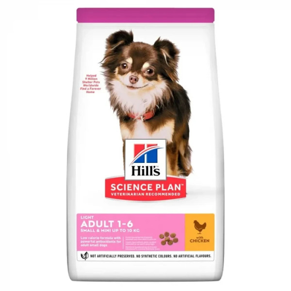 Сухий корм для дорослих собак дрібних порід з понад вагою Hills Slan Adult Small & Mini Light 1,5 кг