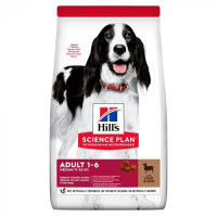 Сухой корм для взрослых собак средних пород (весом от 10 кг) Hills Science Plan Adult Medium 2.5 кг (ягненок )