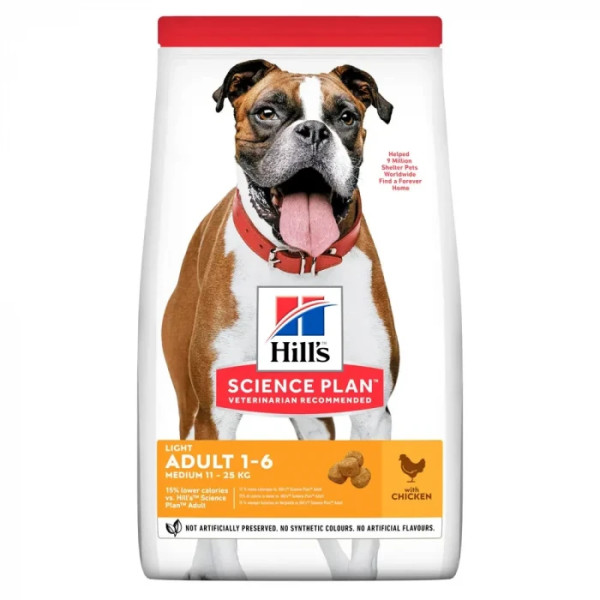 Сухий корм для дорослих собак середніх порід з зайвою вагою Hills Canine Adult Light Medium Breed 14 кг