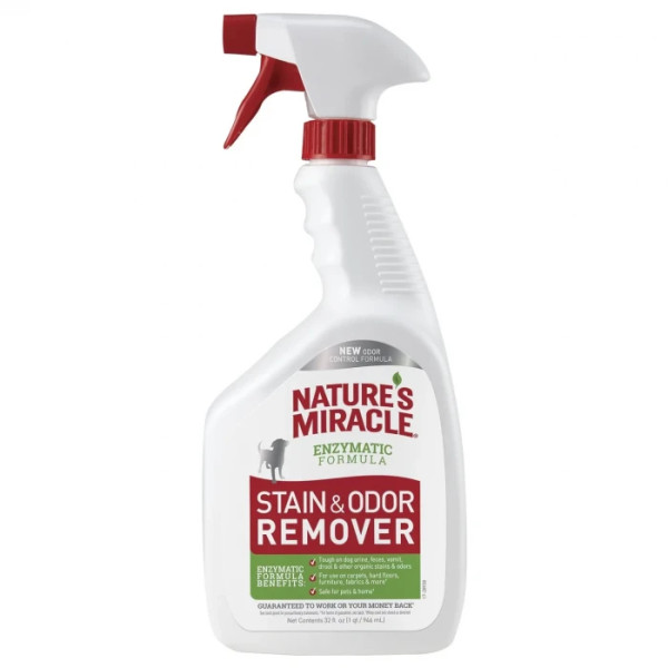 Спорей-природник Nature's Miracle « Stain & Odor Remover» для видалення плям і запахів від собак 709 мл
