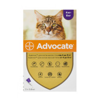 Bayer Advocate (Адвокат) краплі для котів від 4 кг до 8 кілограмів (1 піпетка)