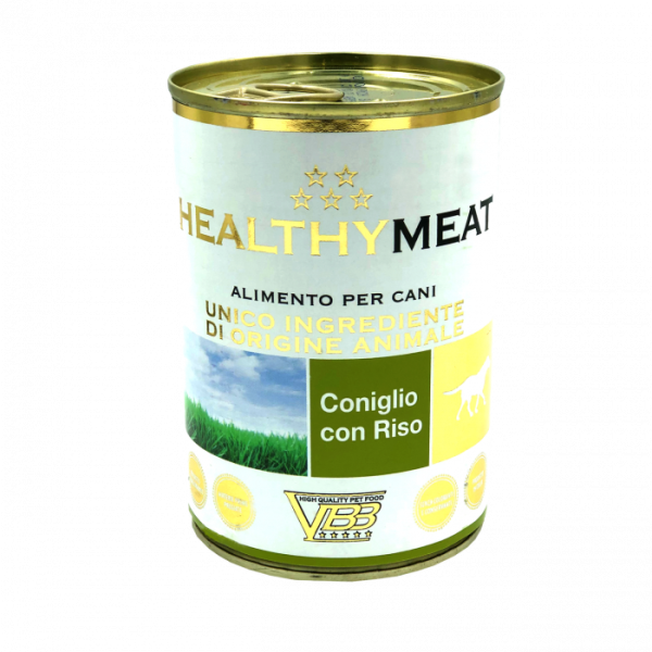Вологий монопротеїновий корм Healthy (Хелсі) meat dog для собак, з кроликом (паштет) 400 г