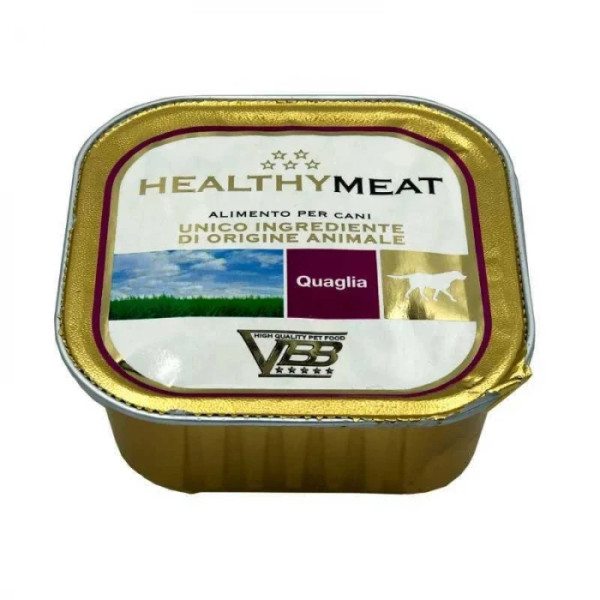Вологий монопротеїновий корм Healthy (Хелсі) meat dog для собак, з перепілом (паштет) 150 г