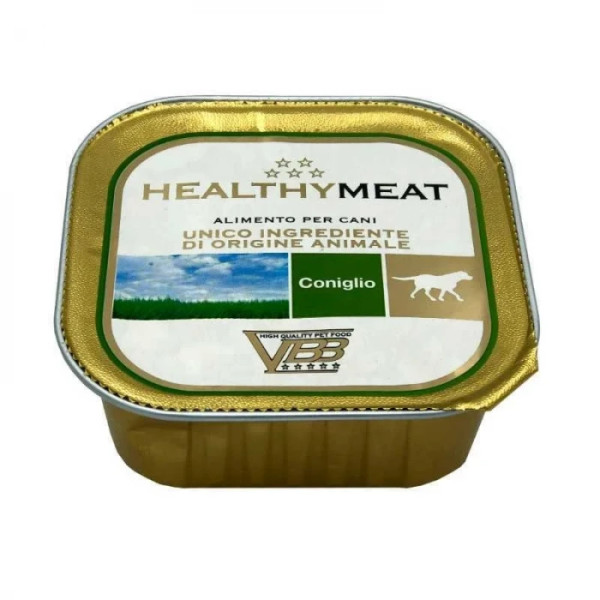 Вологий монопротеїновий корм Healthy (Хелсі) meat dog для собак, з кроликом (паштет) 150 г