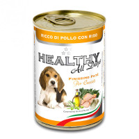 Вологий корм Healthy (Гелсі) alldays dog для цуценят, з куркою та рисом (паштет зі шматочками) 400 г