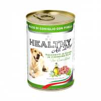 Вологий корм Healthy (Гелсі) alldays dog для собак, з кроликом і горохом (паштет зі шматочками) 400 г
