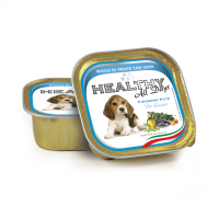 Вологий корм Healthy (Гелсі) alldays dog для цуценят, з рибою і яйцем (паштет зі шматочками) 150 г