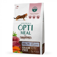 OPTIMEAL Беззерновой сухой корм для кошек с уткой и овощами 4 кг