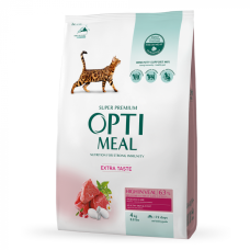 OPTIMEAL сухий корм для кішок із телятиною 1.5 кг