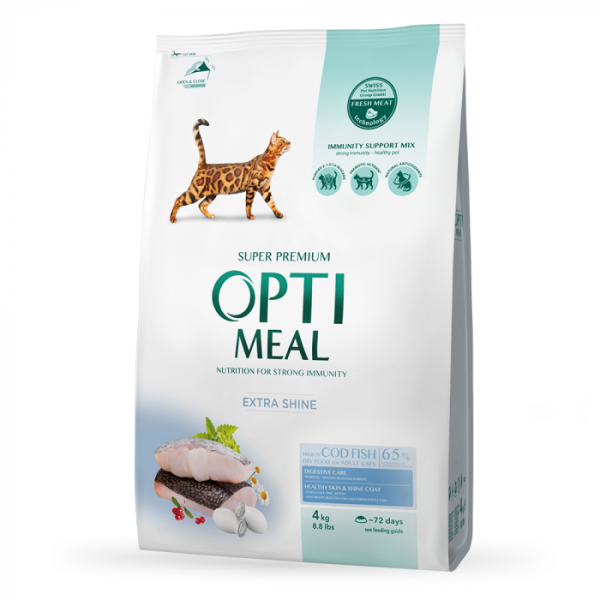 OPTIMEAL сухий корм для котів з тріскою 1.5 кг