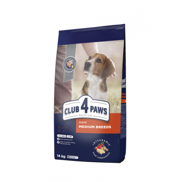 Сухий корм Клуб 4 Лапи Adult Medium Breeds для собак середніх порід 14 кг