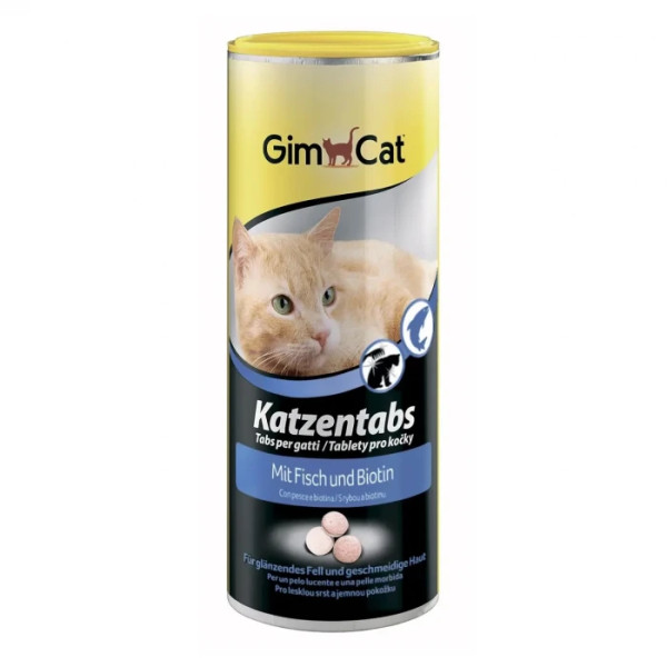 Вітаміни-лакомство для кішок GimCat Katzentabs Fish & Biotin 425 г (для шкіри та шерсті)