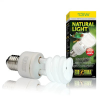 Компактна люмінесцентна лампа Exo Terra «Natural Light» для опромінення променями УФ-В спектру 13 W, E27
