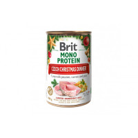 Рождественские консервы для собак Brit Care Dog карп и картофельный салат, 6 шт * 400 г