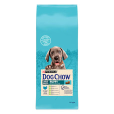 Сухий корм Purina Dog Chow Puppy для цуценят великих порід, зі смаком індички 14 кг