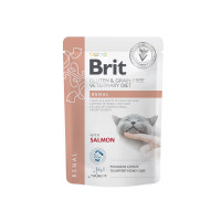 Вологий корм для котів Brit GF VetDiet Renal pouch 85 г*12 шт - лосось