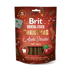 CHRISTMAS Ласощі для собак Brit Dental Stick Christmas Apple Strudel 251 г 7 шт - різдвяний яблучний штрудель
