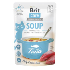 Вологий корм для котів Brit Care Soup pouch 15шт*75 г - тунець