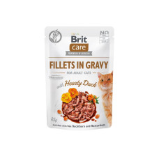 Влажный корм для котов Brit Care Fillets in Gravy pouch 85 г*12 шт - филе утки в соусе