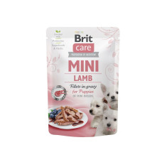 Вологий корм для цуценят малих порід Brit Care Mini pouch ягня в соусі 85 г*12 шт