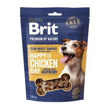 Ласощі для cобак Brit Premium Semi-moist Snacks 180 г - курка та малина