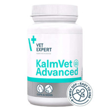 VetExpert (ВетЕксперт) KalmVet Advanced - Харчова добавка швидкої дії для зменшення стресу у котів та собак 60 капс
