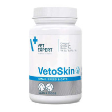 VetExpert (ВетЕксперт) VetoSkin Small breed&cat - добавка для здоров'я шкіри та вовни 60 капсул