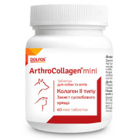 Dolfos (Дольфос) ArthroCollagen Mini - Витаминный комплекс для поддержания эластичности связок и сухожилий у котов и собак 60 табл