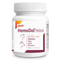 Dolfos (Дольфос) HemoDol Mini - Витаминный комплекс Гемодол для улучшения процессов кроветворения у котов и собак 60 таб