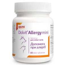 Таблетки для собак та котів Dolfos Dolvit Allergy mini 60 шт