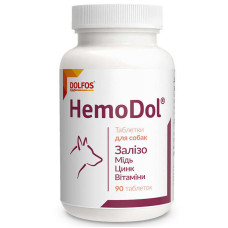 Dolfos (Дольфос) HemoDol — Вітамінний комплекс ГемоДол для поліпшення процесів кровотворення в собак 90 таб.
