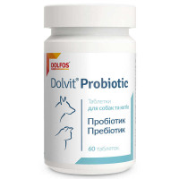 Dolfos (Дольфос) Dolvit Probiotic — Комплекс вітамінів і мікроелементів для собак проти дисбактеріозу 60 таб.