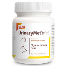 Dolfos (Дольфос) UrinaryMet Mini — таблетки Урінарімет мини для собак та котів із проблемами сечостатевої системи 60 таб.