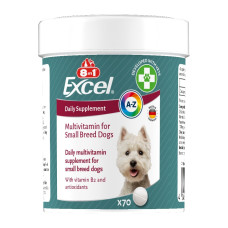 Вітаміни для собак дрібних порід 8in1 Excel «Multi Vitamin Small Breed» 70 таблеток (мультивітамін)
