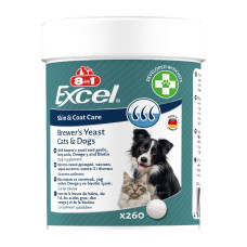 Пивні дріжджі 8in1 Excel Brewers Yeast 260 таблеток - для шкіри та шерсті