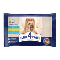 Набор влажного корма для собак Club 4 Paws Premium 4 шт х 85 г - ягненок, кролик и лосось