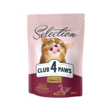 Сухий корм для дорослих котів Club 4 Paws Selection з качкою та овочами 300 г