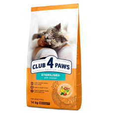 Сухой корм для стерилизованных кошек Club 4 Paws Premium 14 кг (курица)