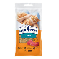 C4P Premium крем-ласощі тунець. Додатк. корм для котів (4х0,015 кг), 60 г