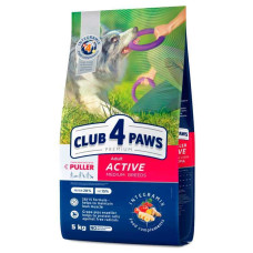Сухой корм для собак Club 4 Paws Adult Актив Medium Breeds 5 кг - курица