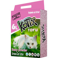 Наполнитель для кошачьего лотка на основе тофу KOTIX TOFU Baby Powder, с ароматом детской присыпки 6 л