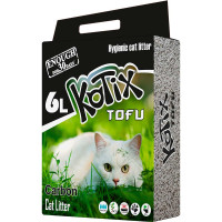 Наполнитель для кошачьего лотка на основе тофу KOTIX TOFU Carbon, с активированным углем 6 л