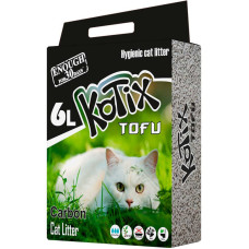 Наповнювач для котячого лотку на основі тофу KOTIX TOFU Carbon, з активованим вугіллям 6 л