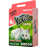 Наполнитель для кошачьего лотка на основе тофа KOTIX TOFU Honey Peach, с ароматом персика 6 л